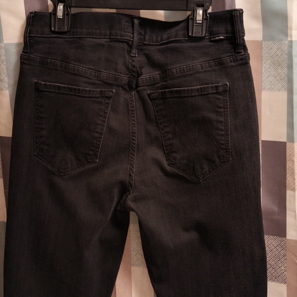 FINAL PRICE MOTHER stunner zip ankle fray black jeans Size 28 - Picture 15 of 16